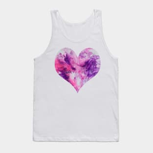 Splash Heart in Pink and Purple Tank Top